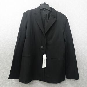Calvin Klein Women's Soft Crepe Blazer Black- Size 8